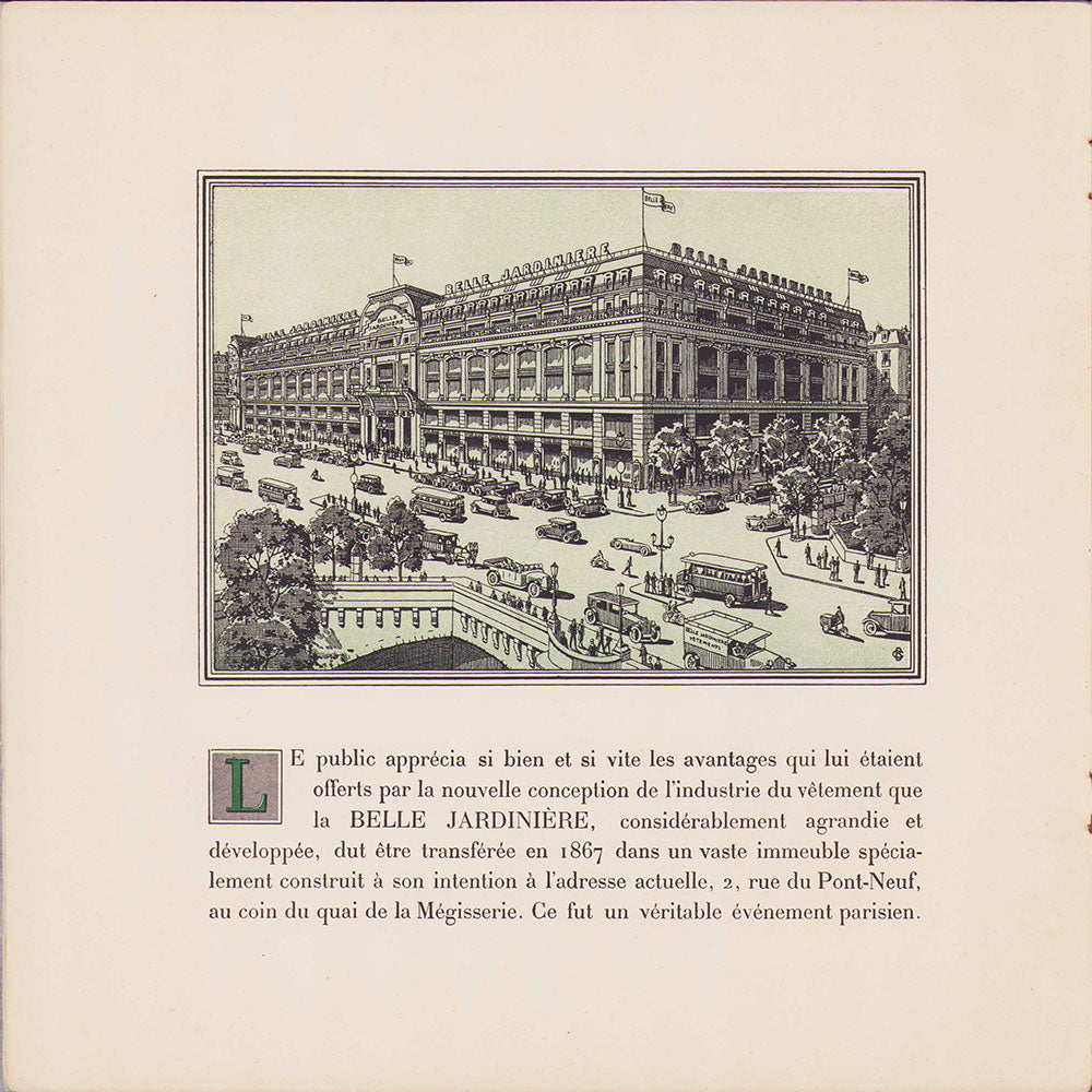 A propos du centenaire de la Belle Jardinière, Histoire en Images d'une grande maison Française (1924)