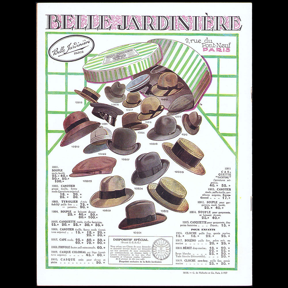 Belle Jardinière - Catalogue de l'été 1927