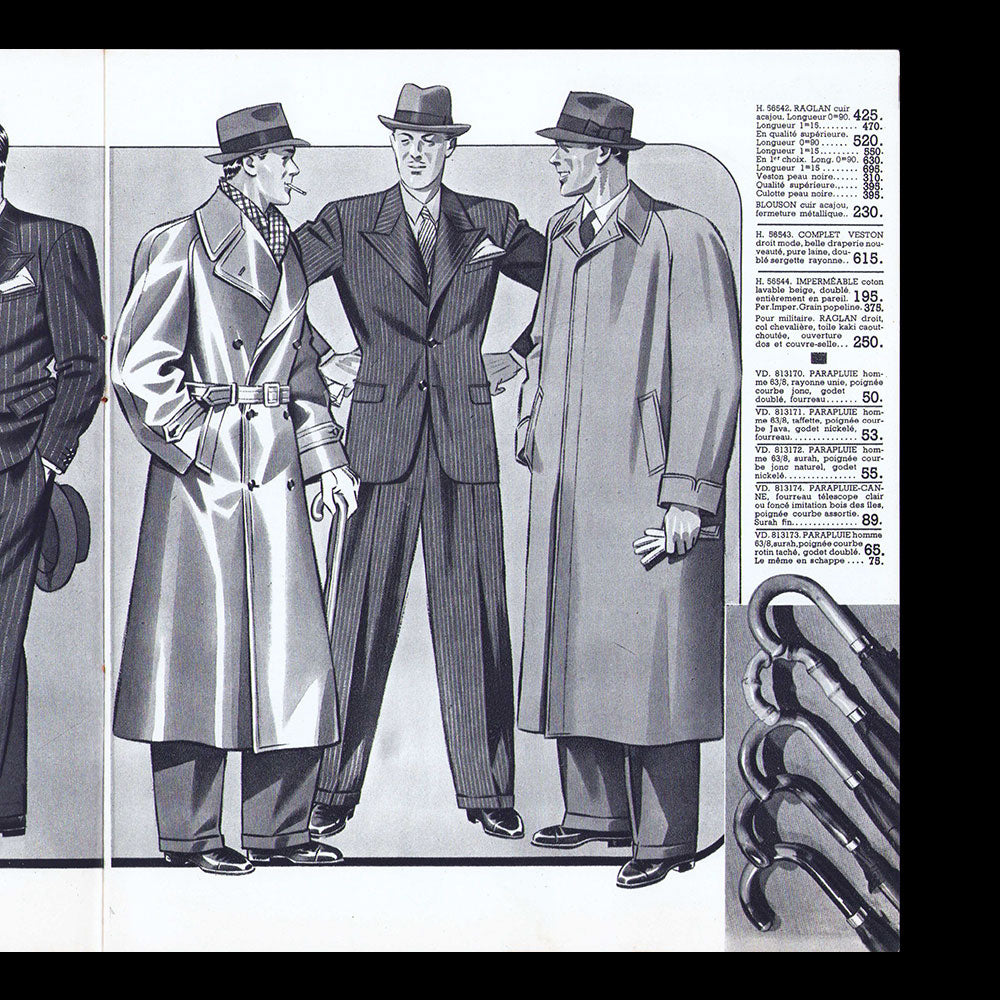 Au Bon Marché - Mode masculine, Hiver 1937-1938