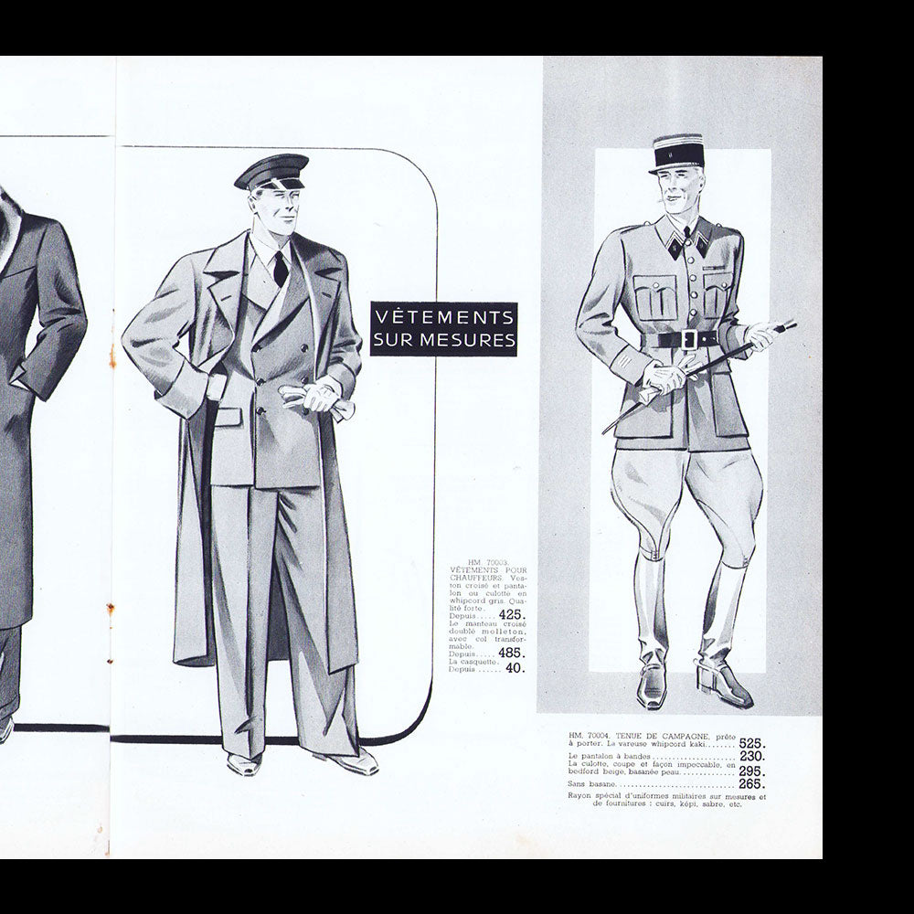 Au Bon Marché - Mode masculine, Hiver 1937-1938