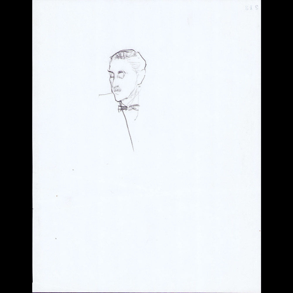 L'Elégant au noeud papillon, dessin d'Eric (1930s)