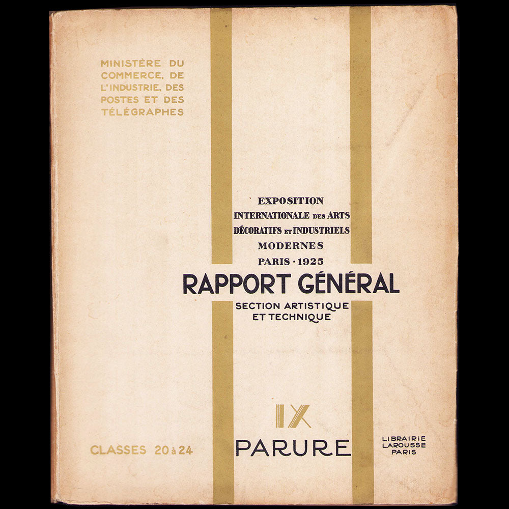 Exposition des Arts Décoratifs Paris 1925 - Rapport général classe 20 à 24, Parure