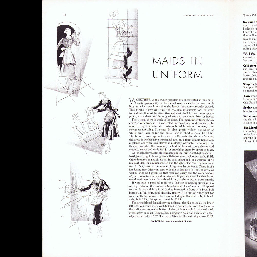 Marshall Field & Company - Fashions of the Hour, Spring 1936