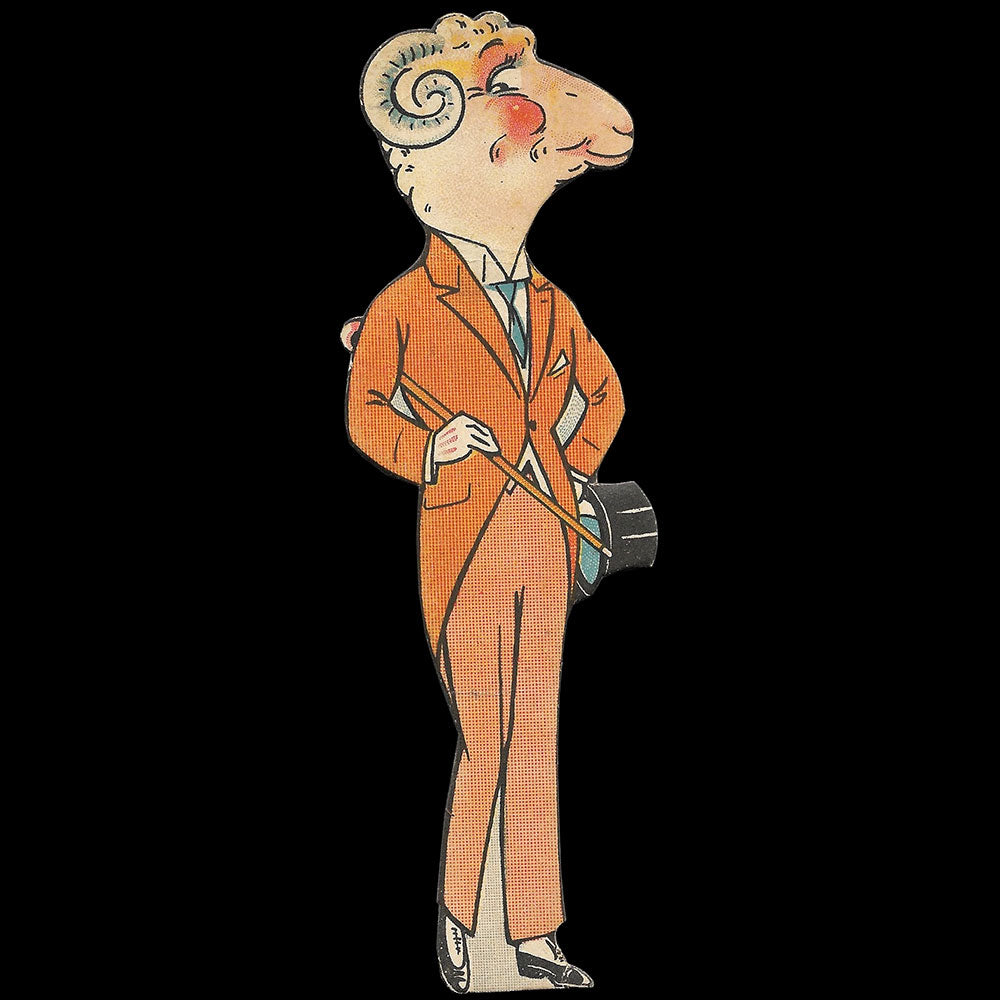 Francy - Carte découpée du tailleur, 8 boulevard Poissonnière à Paris (1900s)