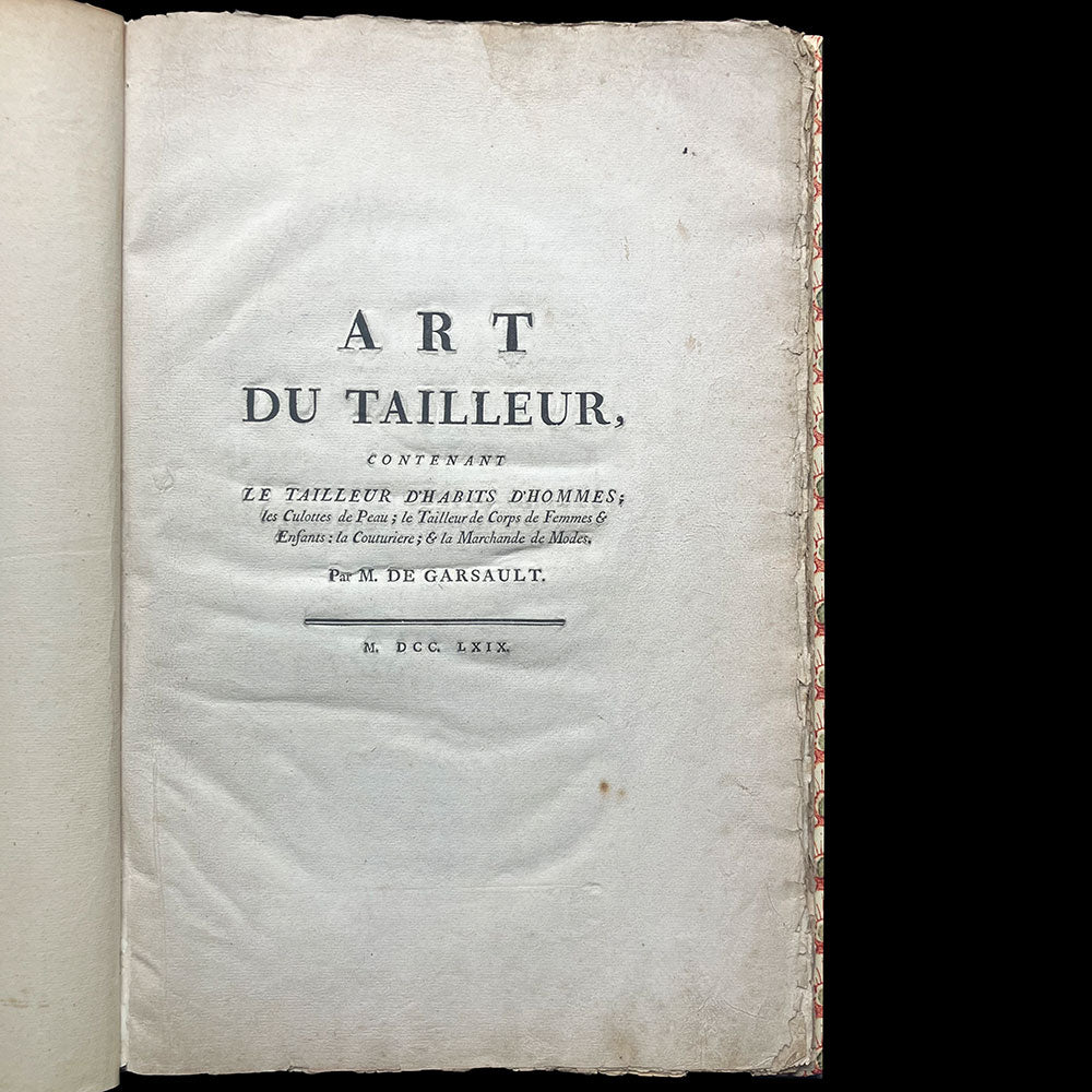 François-Alexandre-Pierre de Garsault - Art du Tailleur (1769)