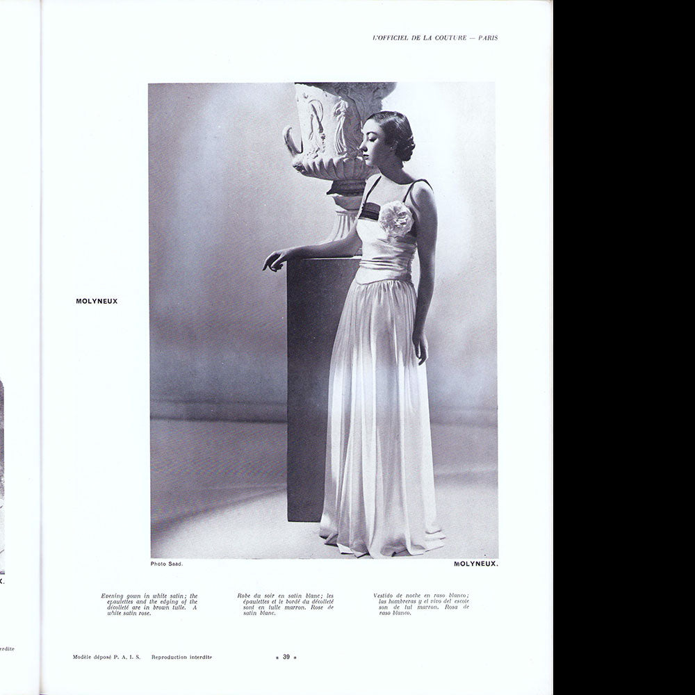 L'Officiel de la mode et de la couture de Paris - novembre 1936