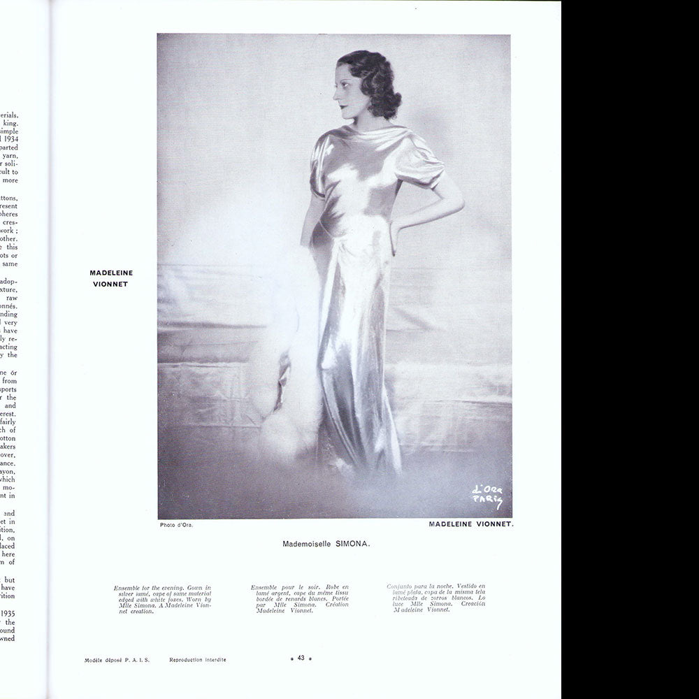 L'Officiel de la mode et de la couture de Paris - février 1935
