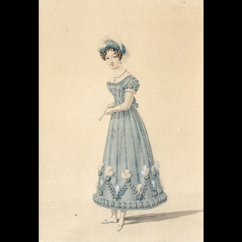 Dessin de Louis-Marie Lanté pour le Journal des Dames et des Modes (1821)