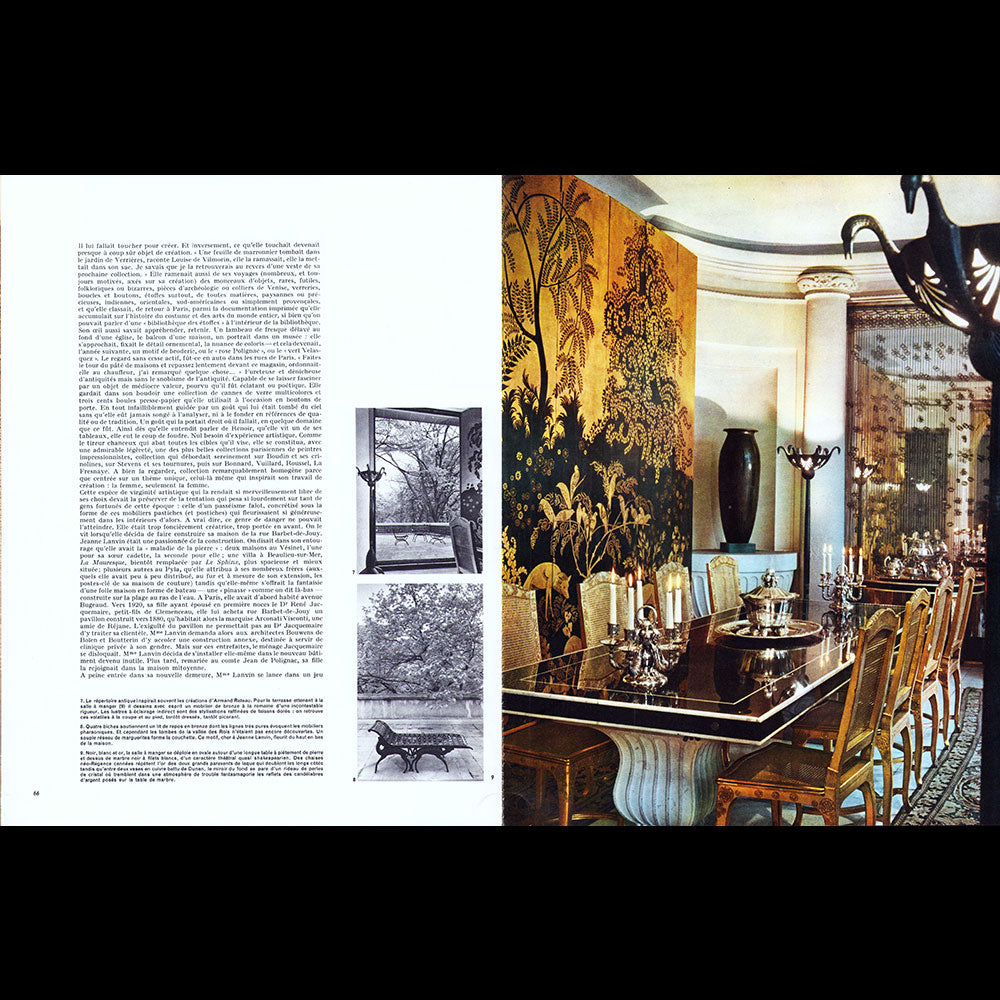 Connaissance des Arts, Au 16 rue Barbet-de-Jouy avec Jeanne Lanvin