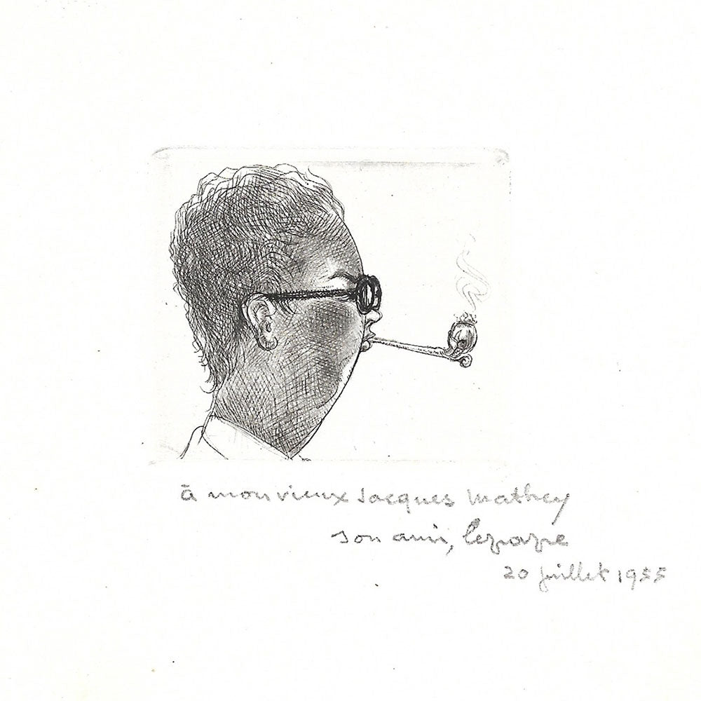 Georges Lepape - Autoportrait à la pipe (1949)