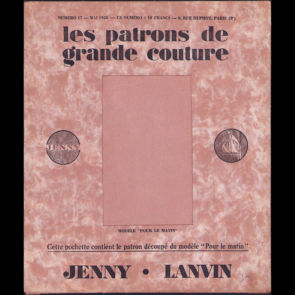Les Patrons de Grande Couture - Numéro 18, patron de la robe du soir Frivole de Jeanne Lanvin (1928)