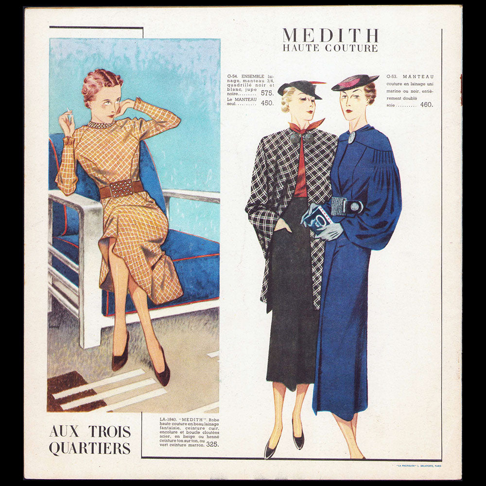 Aux Trois Quartiers - Catalogue, mars 1936, couverture de Moïse Kisling (1936)