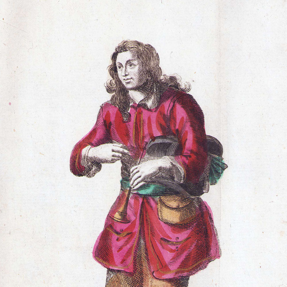 Pastore Francese, gravure italienne d'Arnold Van Westerhout d'après Bonnart (circa 1685)