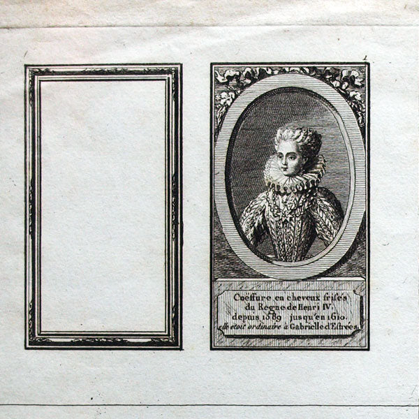 Desnos - Réunion de 6 planches du Recueil des Coiffures depuis 1589 jusqu'en 1778, 24 figures de coiffures (1777-1779)