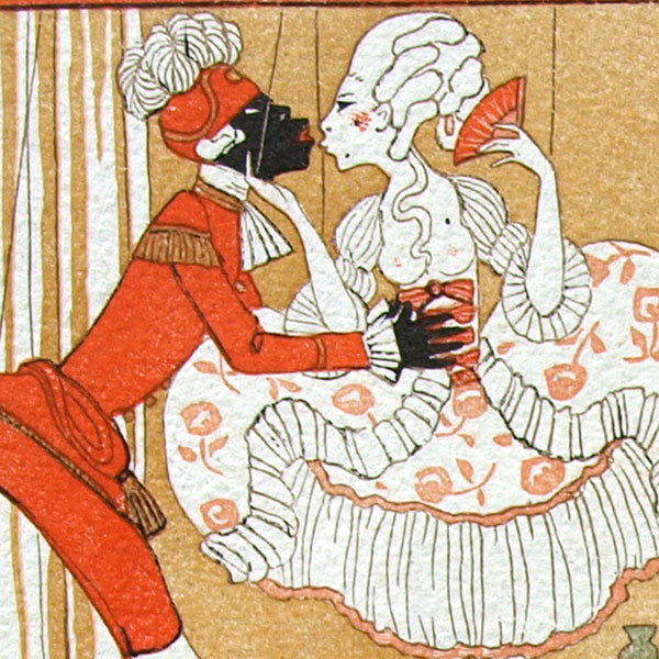 Barbier - Publication announcement for "Personnages de Comedie"