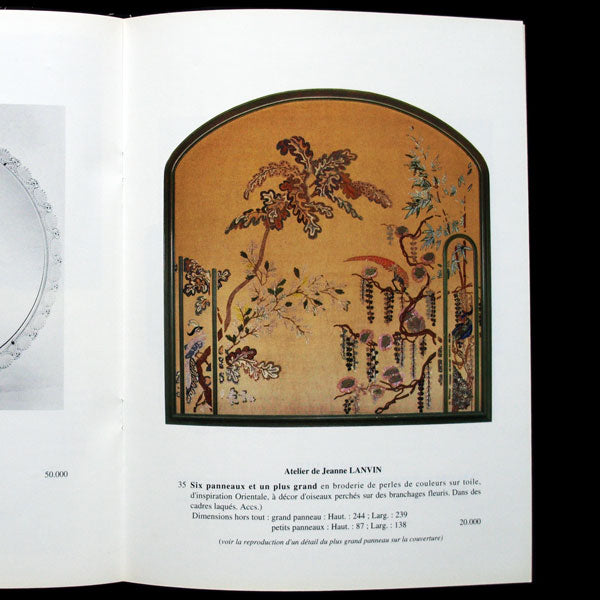 Catalogue de la vente de meubles et objets art-déco provenant de l'ancienne collection Jeanne Lanvin (1991)