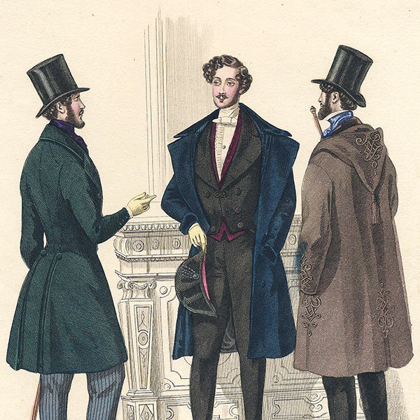 Modes de Paris, Journal des Tailleurs, gravures de mode masculine (1844)