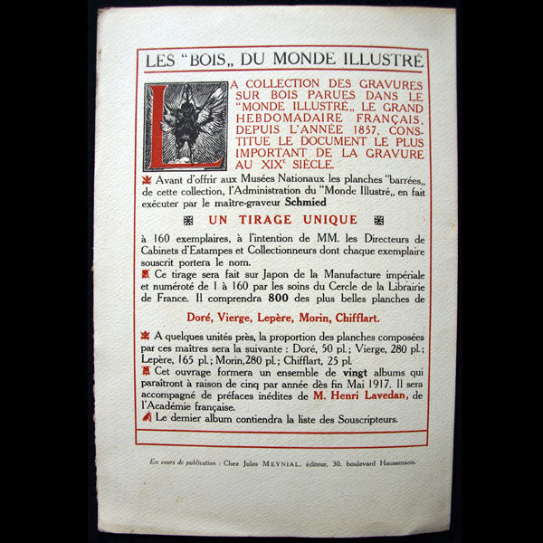 Barbier - Publication announcement for "Personnages de Comedie"