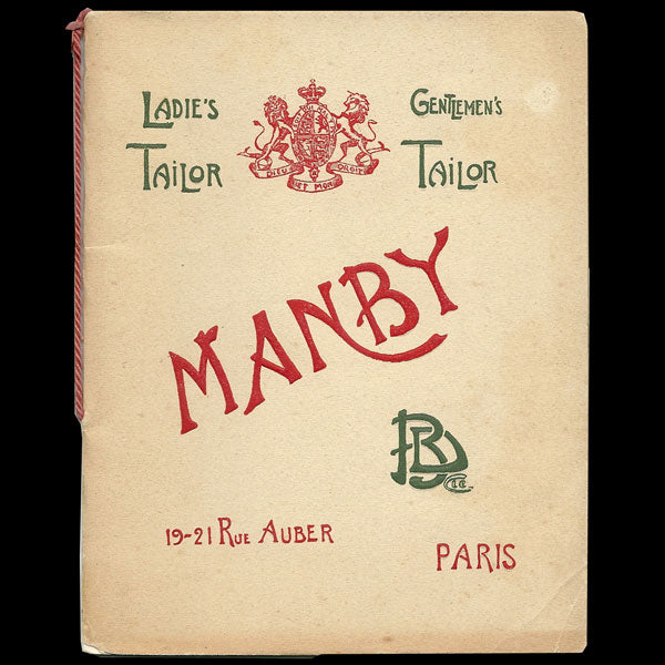 Catalogue du tailleur Manby, 19-21 rue Auber à Paris (circa 1890)