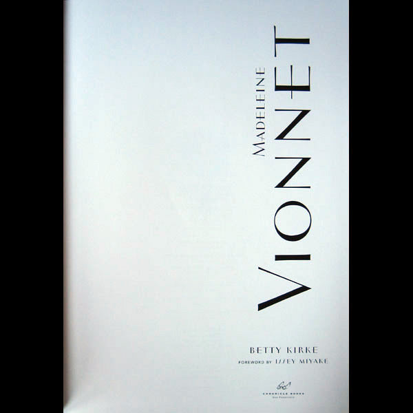 Vionnet - Madeleine Vionnet par Betty Kirke (2005)