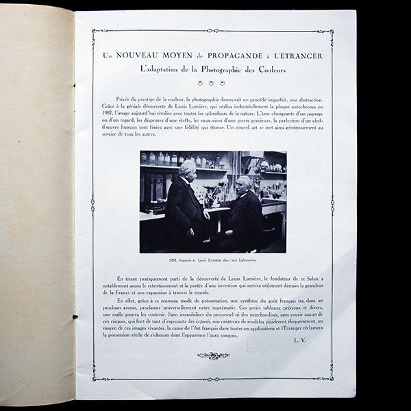 Programme du Salon du Goût Français à Paris (1921)