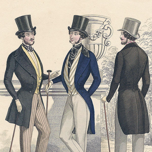 Modes de Paris, Journal des Tailleurs, gravures de mode masculine (1844)