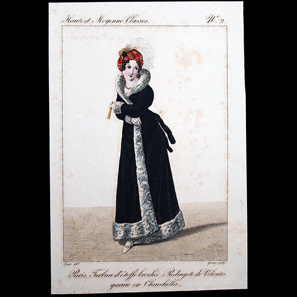 Elégantes de Haute et Moyenne Classes - Réunion de 12 planches par Louis-Marie Lanté (1817)