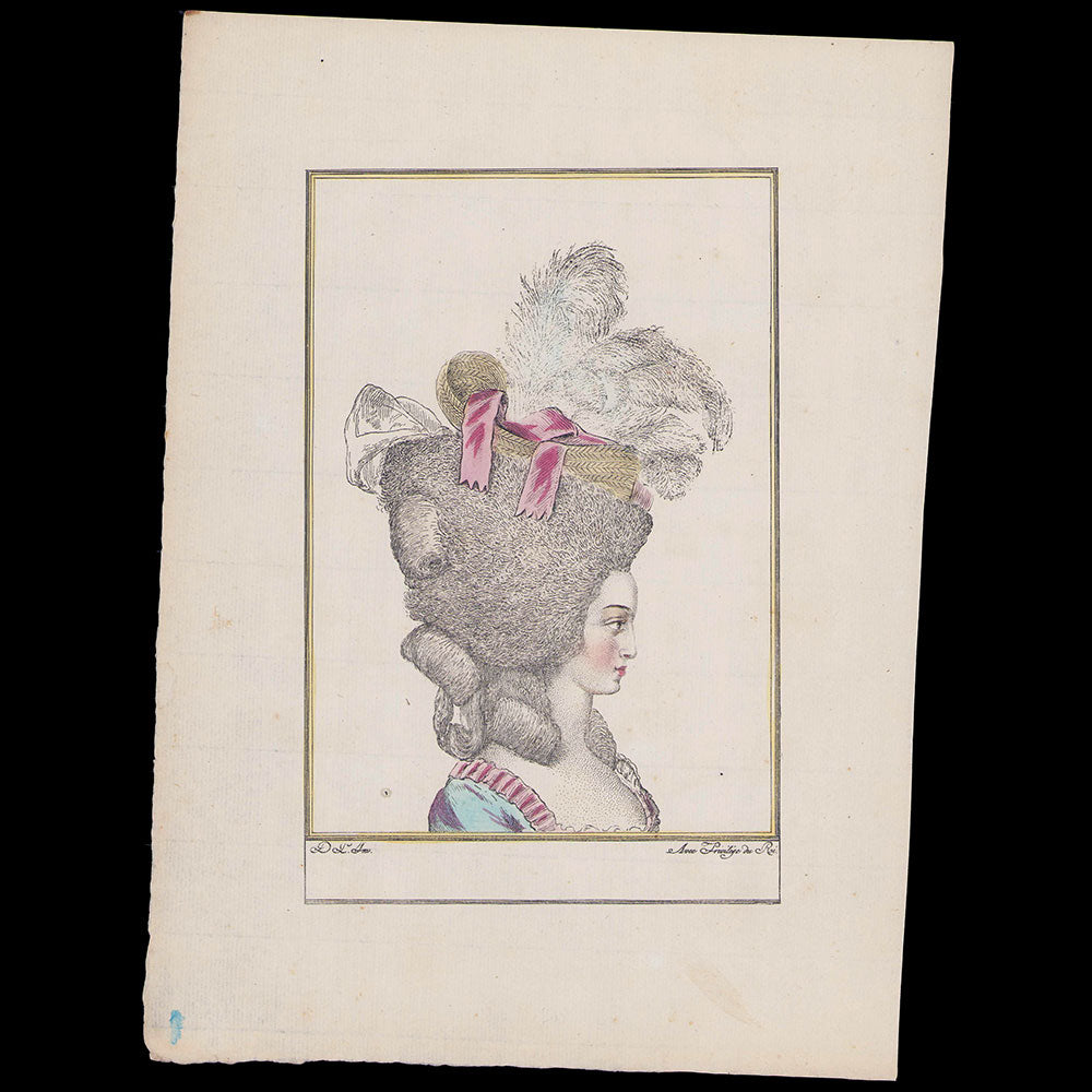 Depain - Réunion de trois gravures de la suite de coiffures Au Beau Sexe (circa 1777)