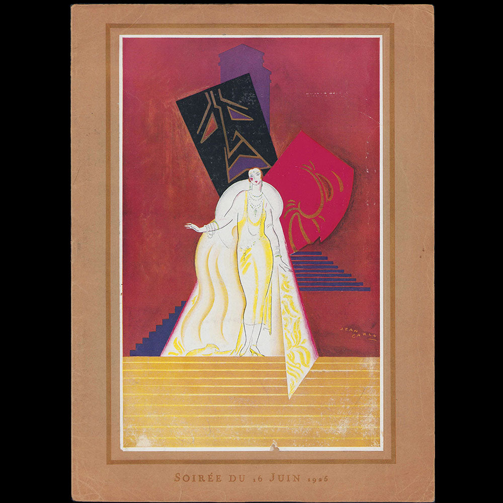 Exposition des Arts Décoratifs - Menu illustré par Jean Carlu pour la Nuit du Grand Palais du 16 juin 1925