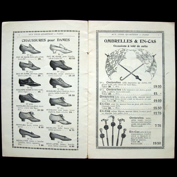 Aux Trois quartiers : Modes - Ombrelles - Gants