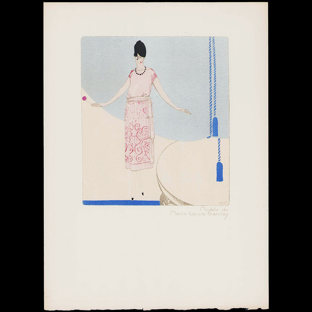 Feuillets d'Art - La Rose, Modèle de Marie-Louise Barclay, planche par Llano Florez (1920)