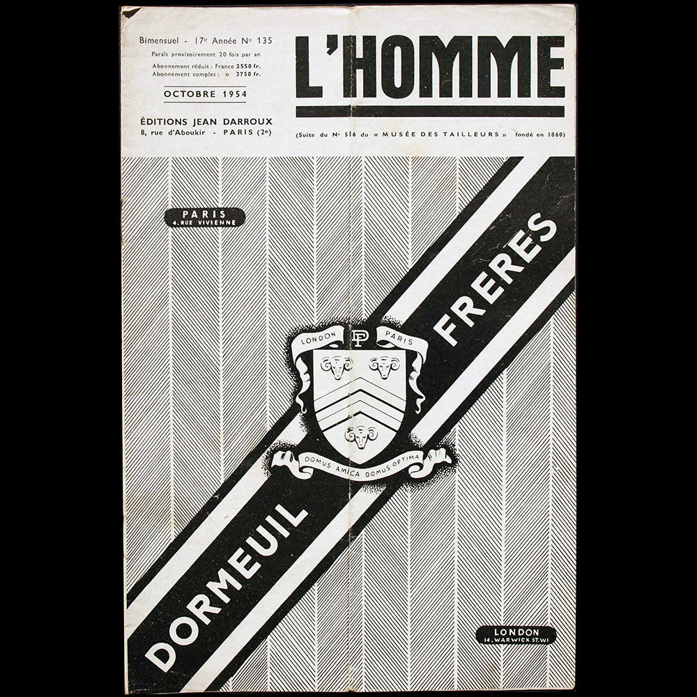 L'Homme n°135, octobre 1954