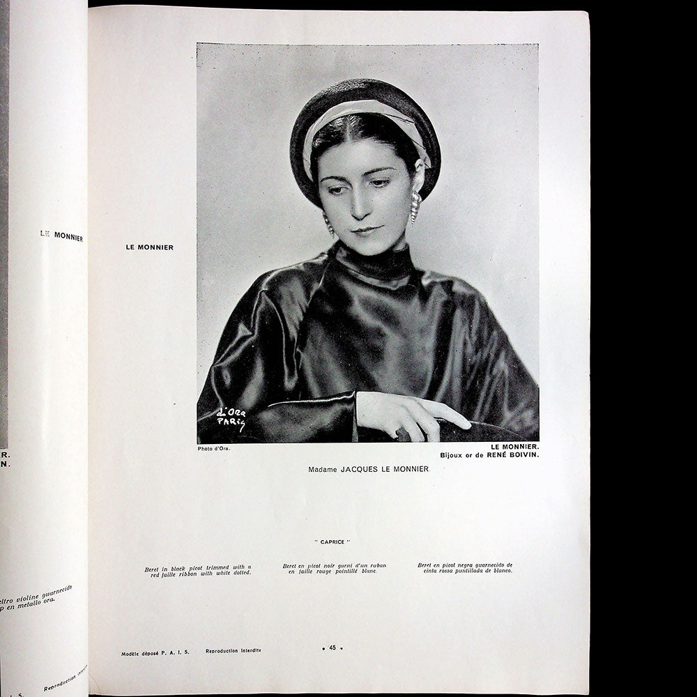 L'Officiel de la mode et de la couture de Paris - janvier 1934