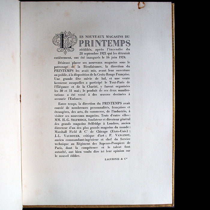 Le Printemps - Plaquette pour l'inauguration des nouveaux magasins illustrée par Drian (1924)