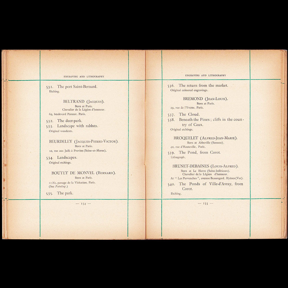 Exposition de San-Francisco - Panama Pacific International Exposition. Catalogue de la section française des Beaux-Arts (1915)