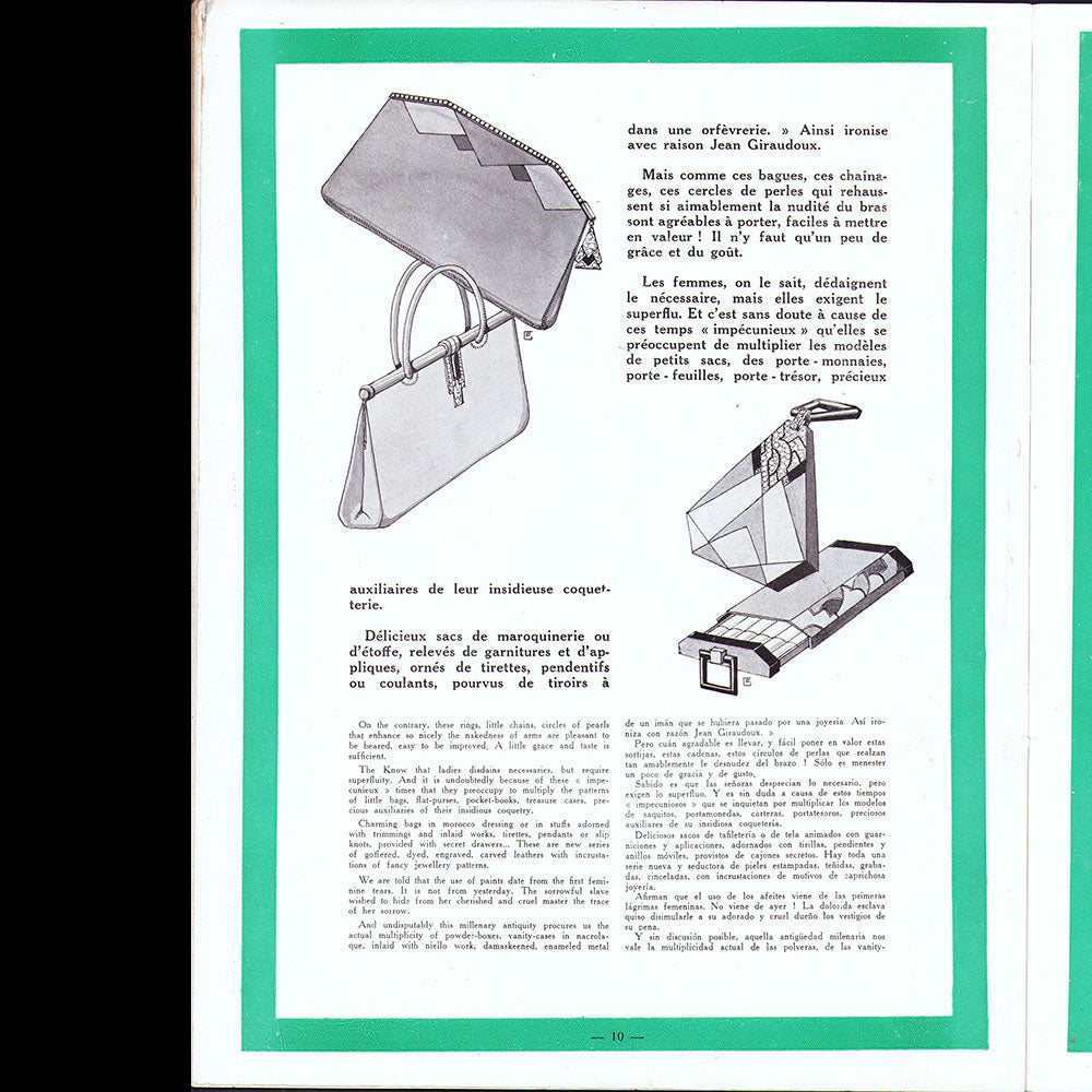 Parures, revues des Industries de la Mode, n°3, septembre 1926