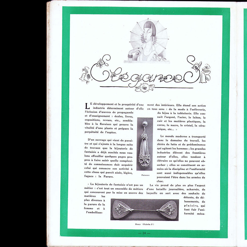 Parures, revues des Industries de la Mode, n°3, septembre 1926