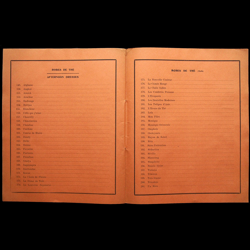 Jean Patou - Programme de défilé (circa 1923)