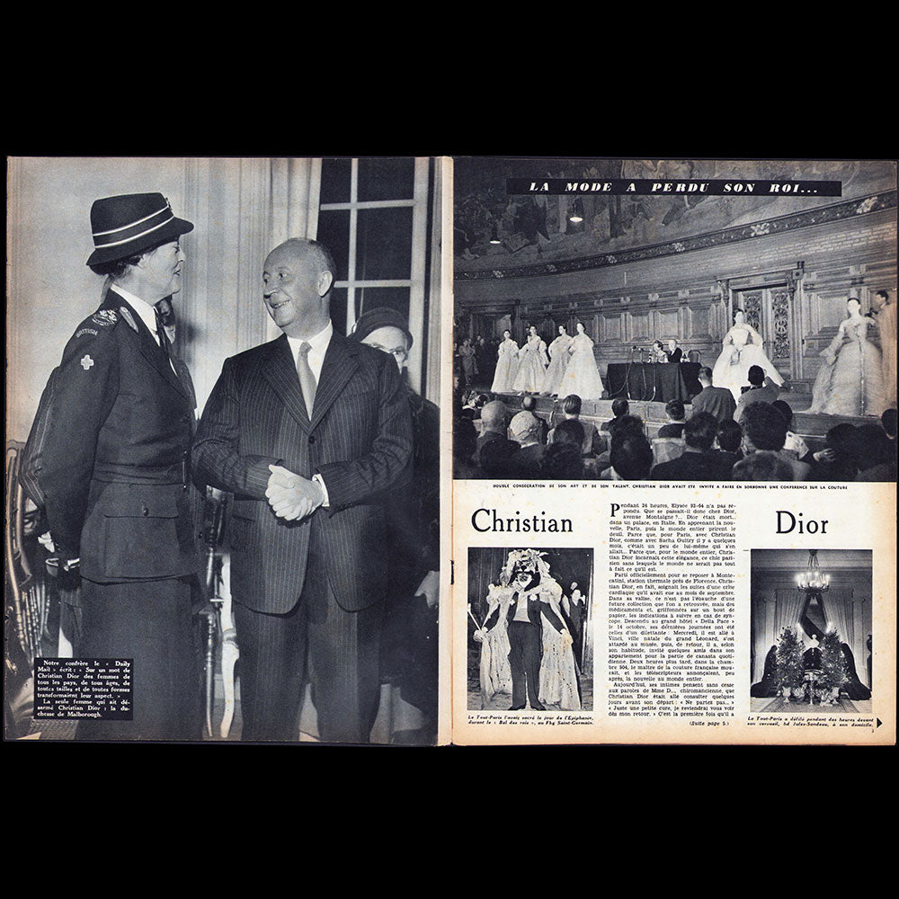 Point de Vue, 1er novembre 1957 - Christian Dior, sa vie, ses obsèques