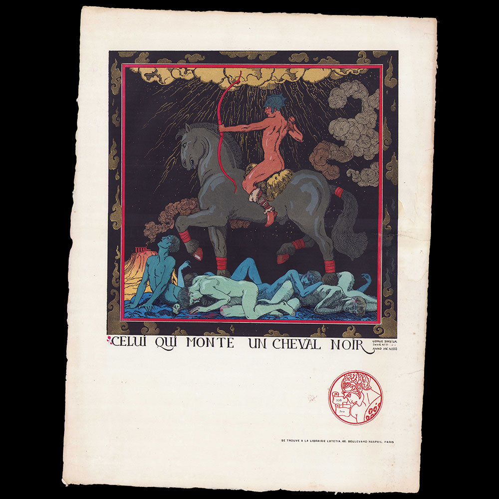 George Barbier - Celui qui monte un cheval noir (1916)