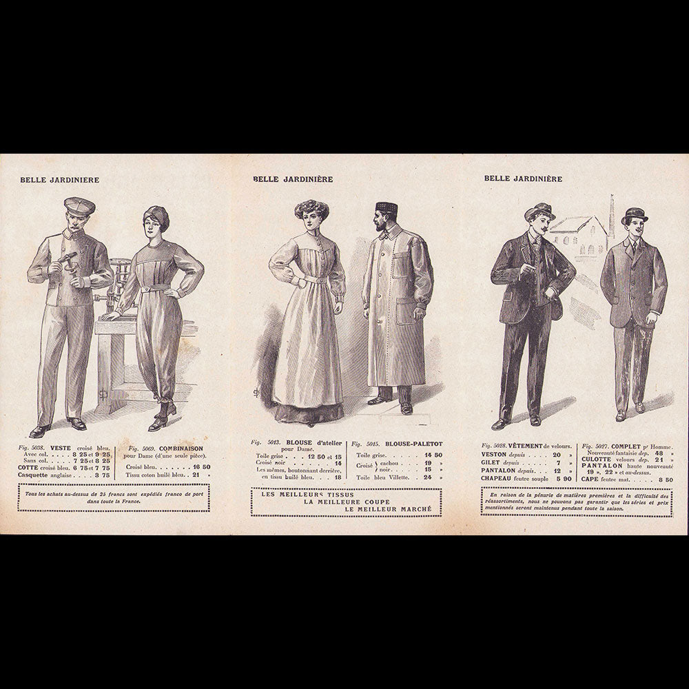 A la Belle Jardinière - Vêtements de travail (1916)