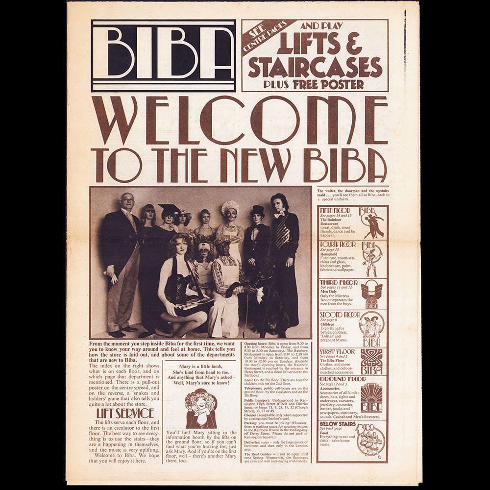 Biba, septembre 1973 : Welcome to the new Biba
