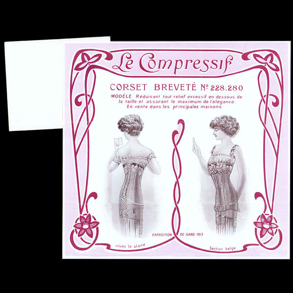 Corsets O.G. - Dépliant du fabricant de corsets pour l'exposition de Gand (1913)