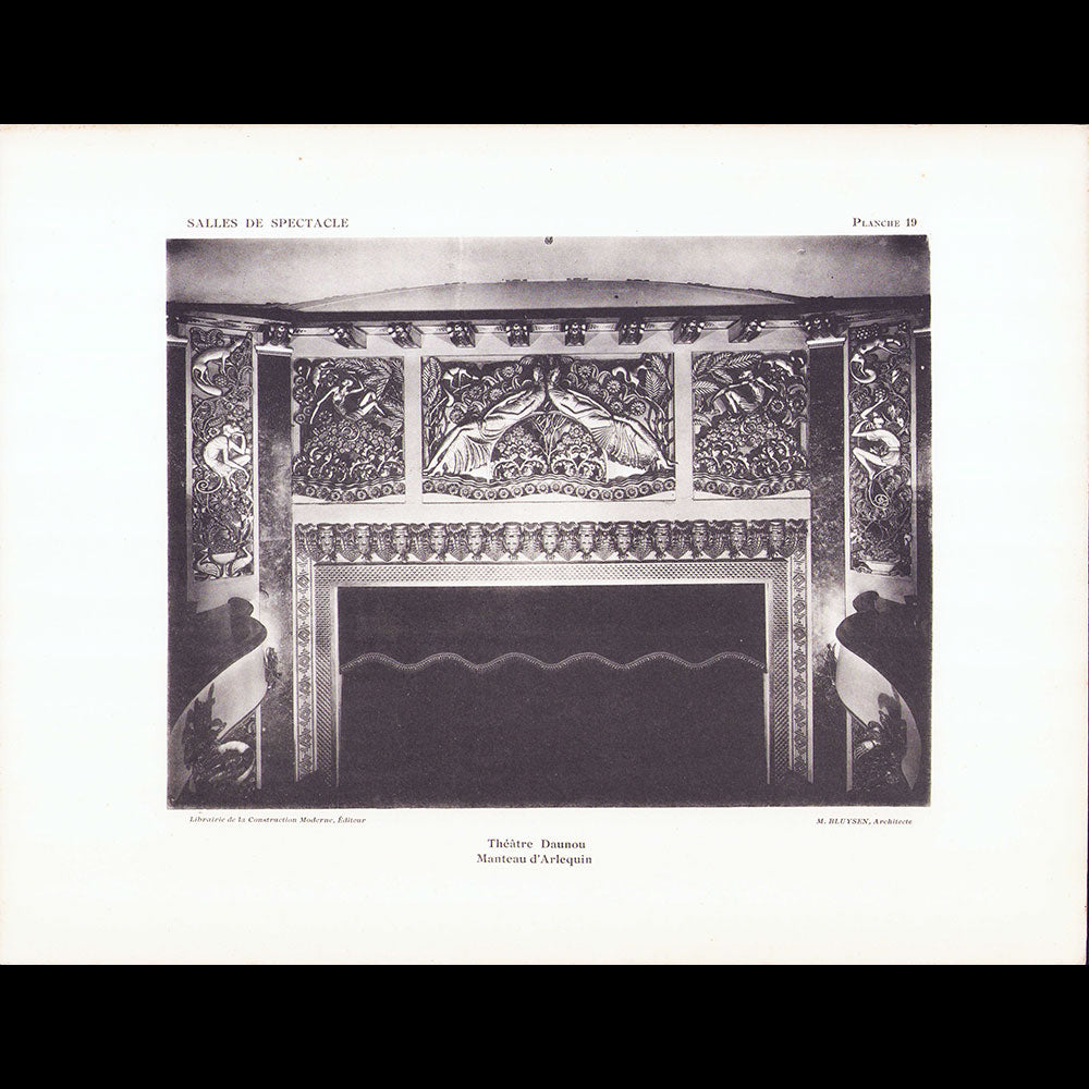 Théâtre Daunou - Réunion de trois planches de la salle de spectacle, rue Daunou à Paris (1930)