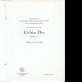Christian Dior - Printemps 1959, programme du défilé de Moscou, couverture de Christian Bérard (1959)