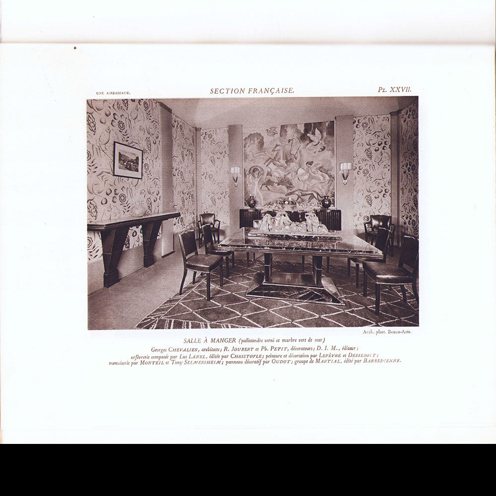 Exposition des Arts Décoratifs Paris 1925 - Rapport Général, Mobilier