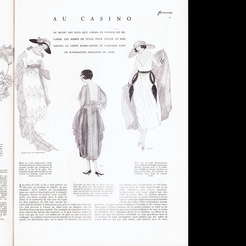Fémina (août 1920), couverture de Bénito