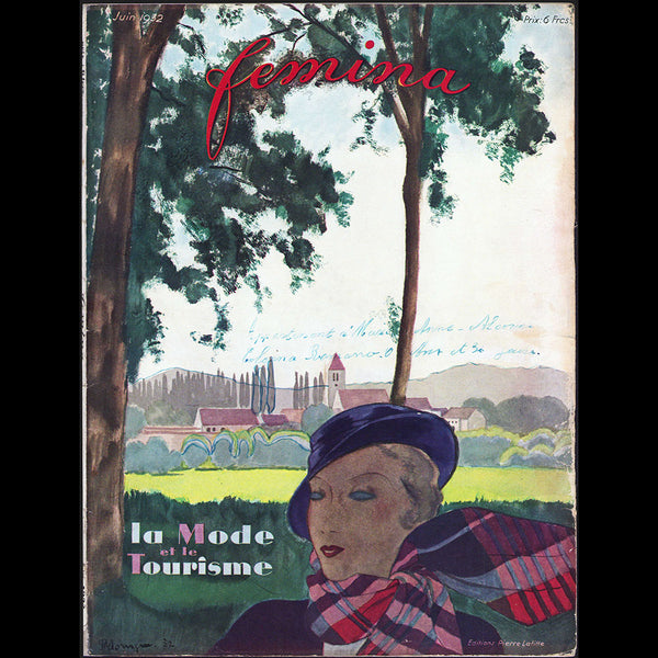 Fémina (juin 1932), couverture de Pierre Mourgue