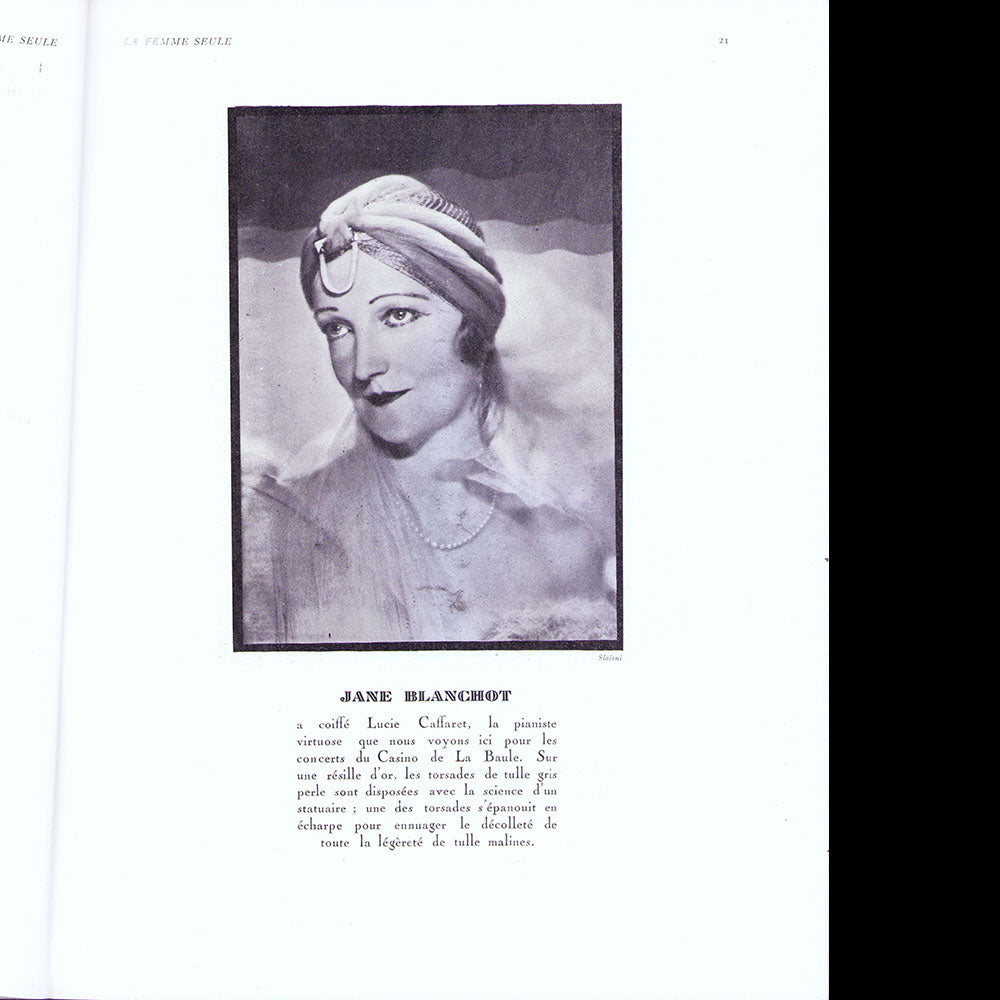 La Femme seule, août - septembre 1929