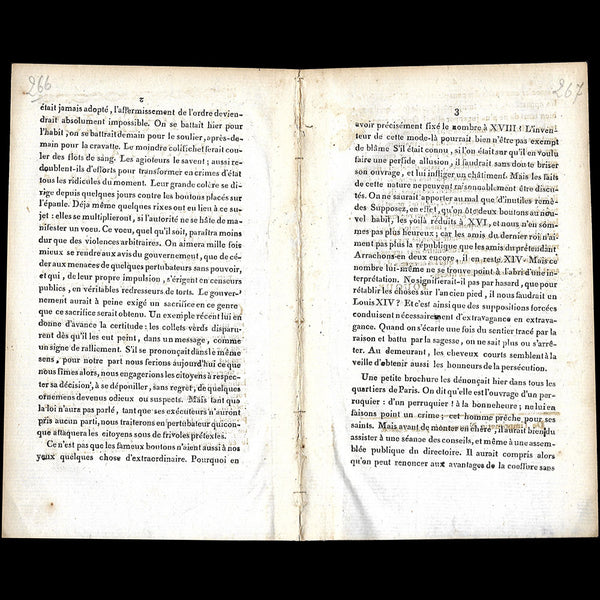 Fouque - Suppression dans Paris des habits carrés, des habits à la Louis XVIII, des cravattes à l'anglaise (circa 1815)